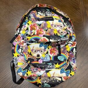 Jansport vintage Backpack with Stars and Rainbows, dogs, true love, cats